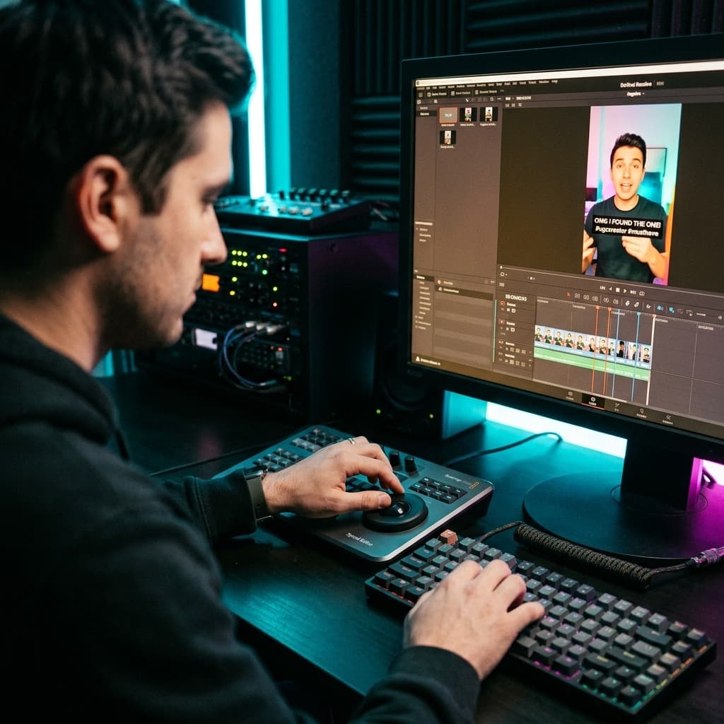 Primetok editors cutting UGC variants for a client campaign