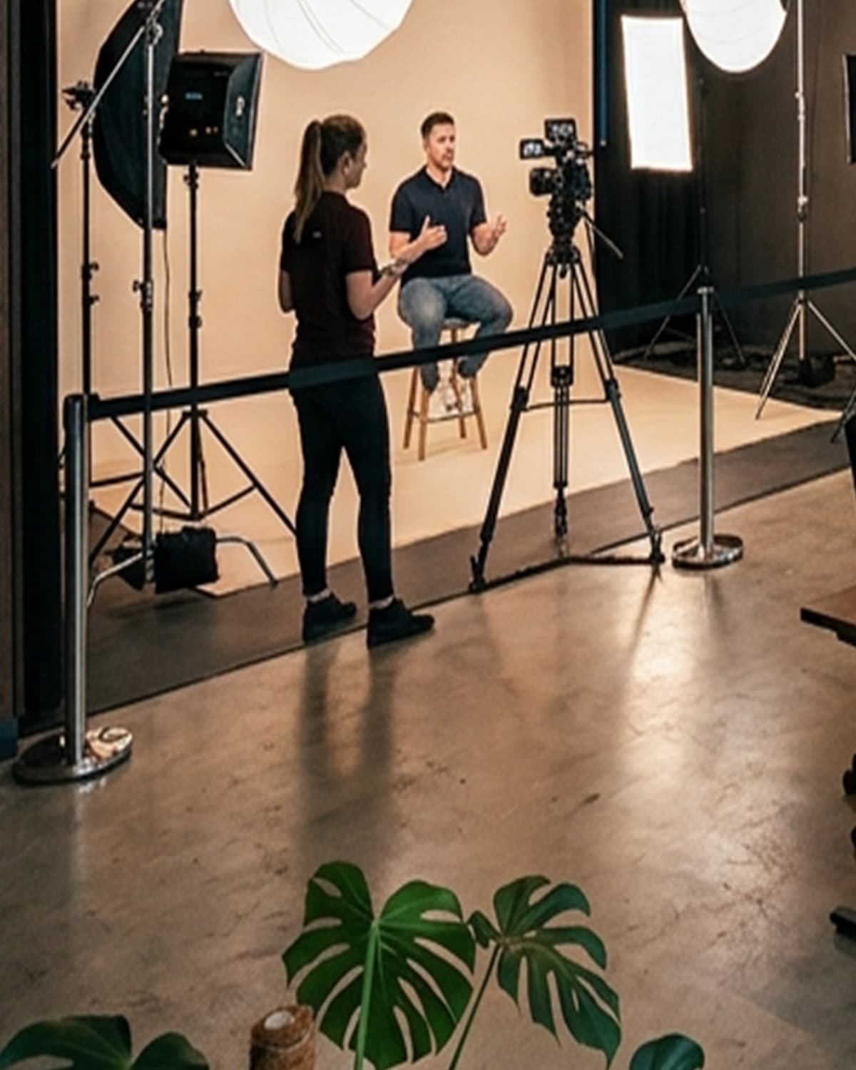 Repp Athletic fit demonstration video being filmed for TikTok Shop